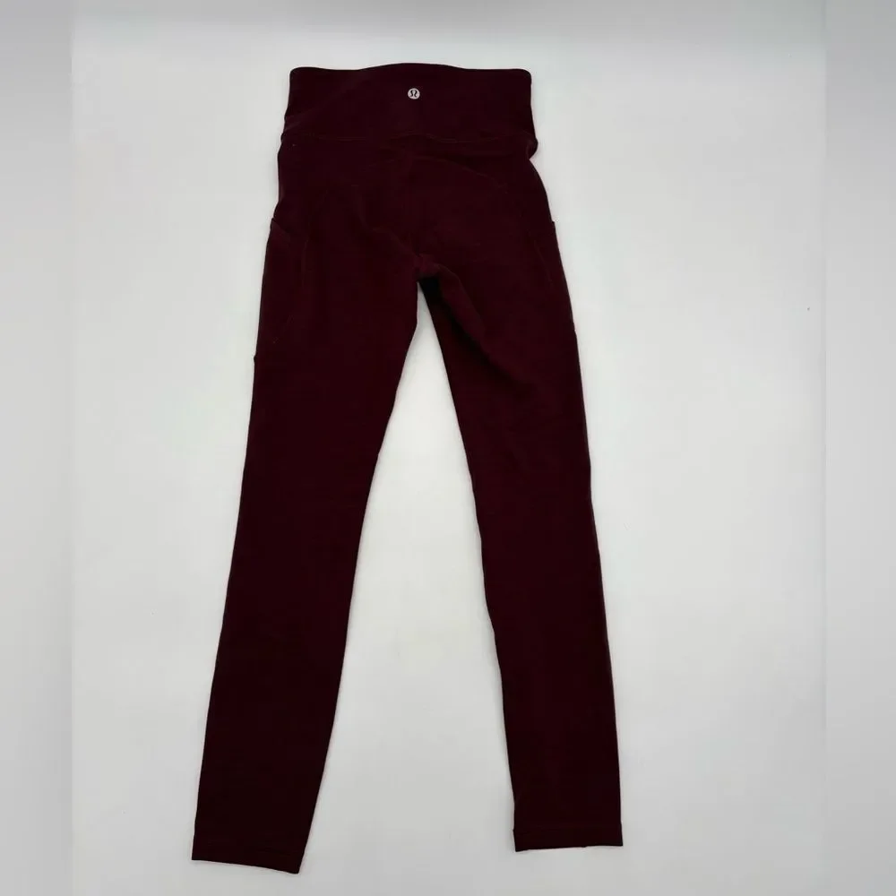 Lululemon Maroon Leggings